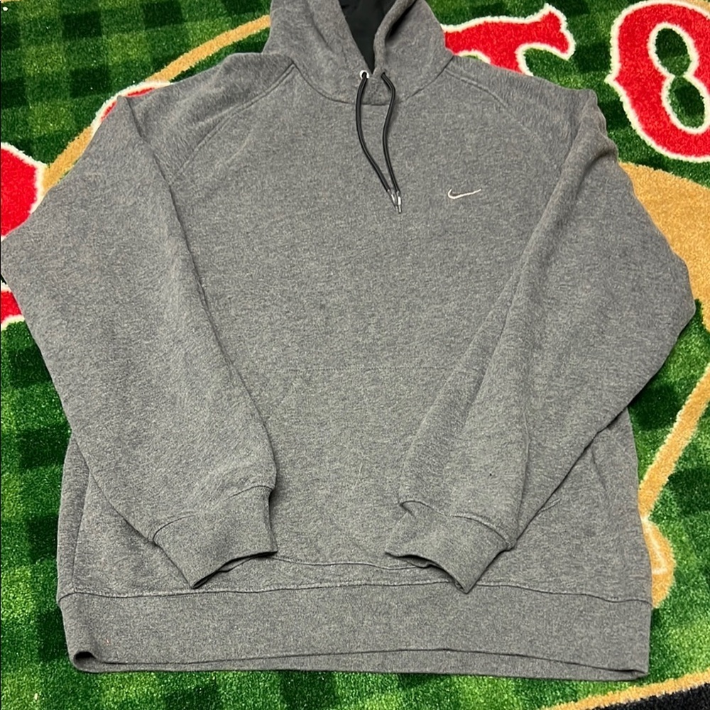 Vintage Nike Silver Tag Hoodie Mens XL Gray Hoodie Swoosh Outerwear Y2K